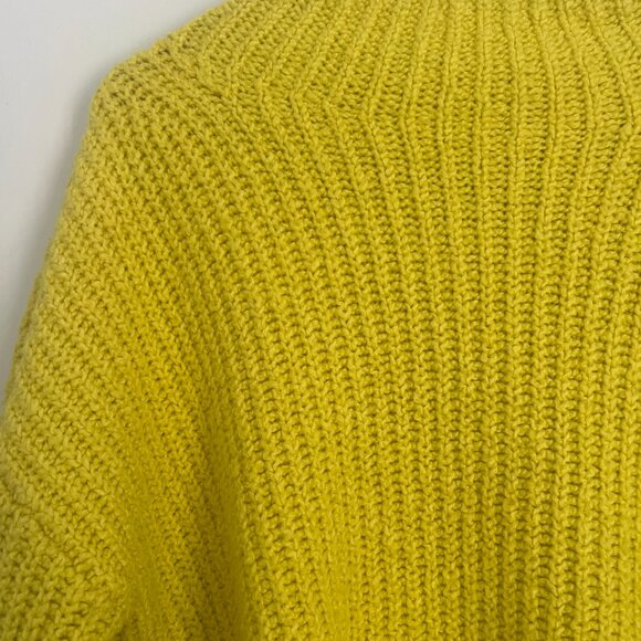 Anthropologie Yellow Sweater Funnel Neck Mock Neck Size XS (Fits like a Small/Me - Picture 2 of 6